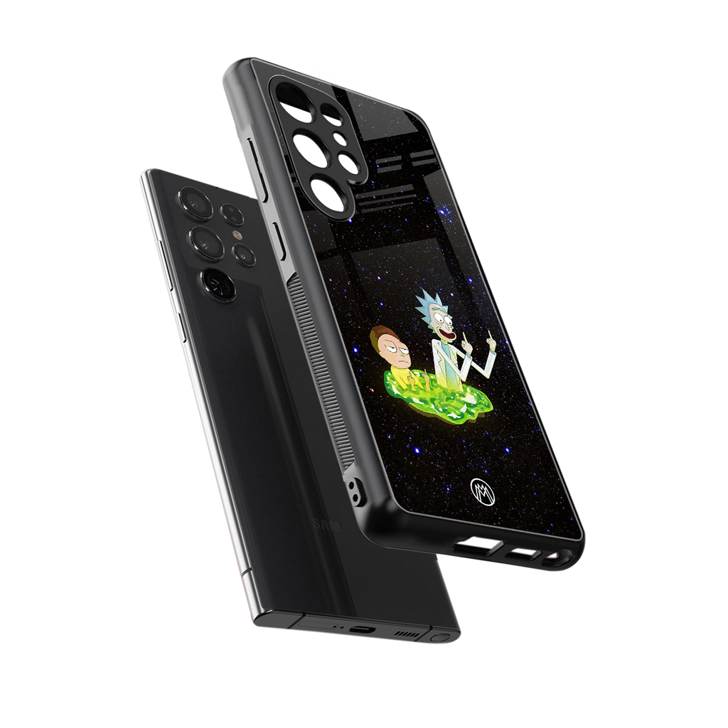 rick and morty fo aesthetic back phone cover | glass case for samsung galaxy s25 ultra