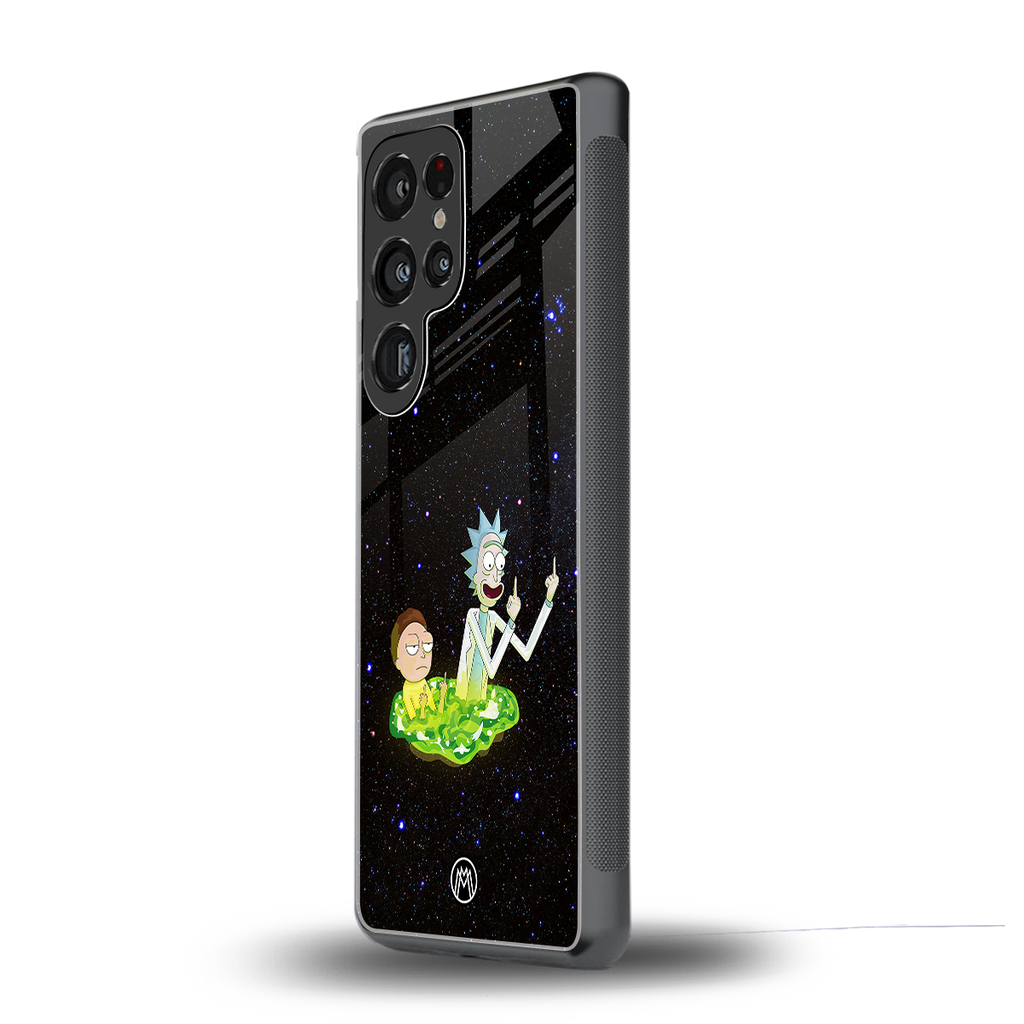 rick and morty fo aesthetic back phone cover | glass case for samsung galaxy s25 ultra
