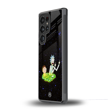 rick and morty fo aesthetic back phone cover | glass case for samsung galaxy s25 ultra