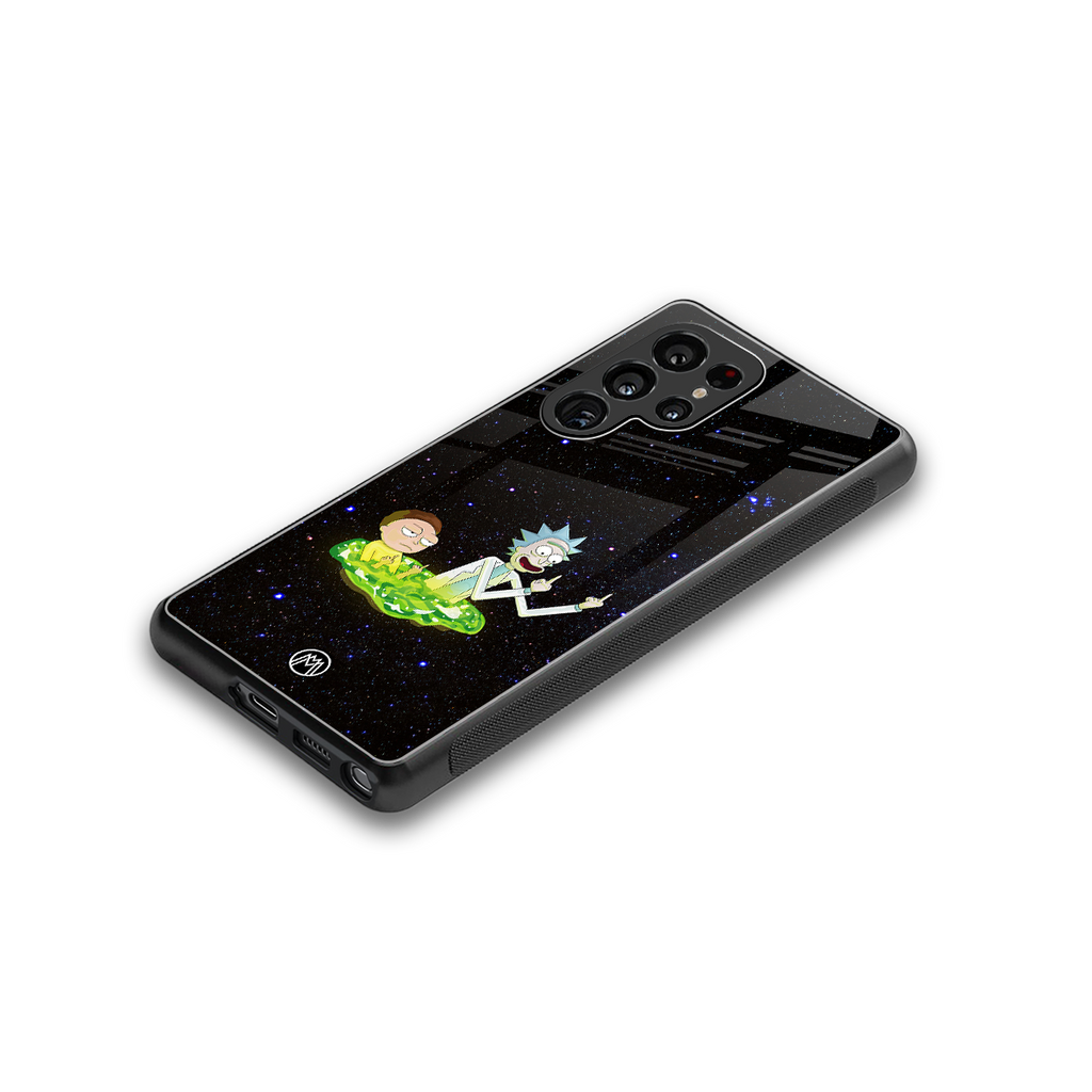 rick and morty fo aesthetic back phone cover | glass case for samsung galaxy s25 ultra