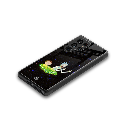 rick and morty fo aesthetic back phone cover | glass case for samsung galaxy s25 ultra