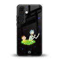rick and morty fo aesthetic back phone cover | glass case for samsung galaxy s25 plus