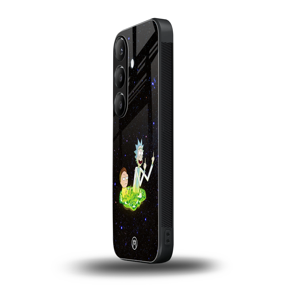 rick and morty fo aesthetic back phone cover | glass case for samsung galaxy s24