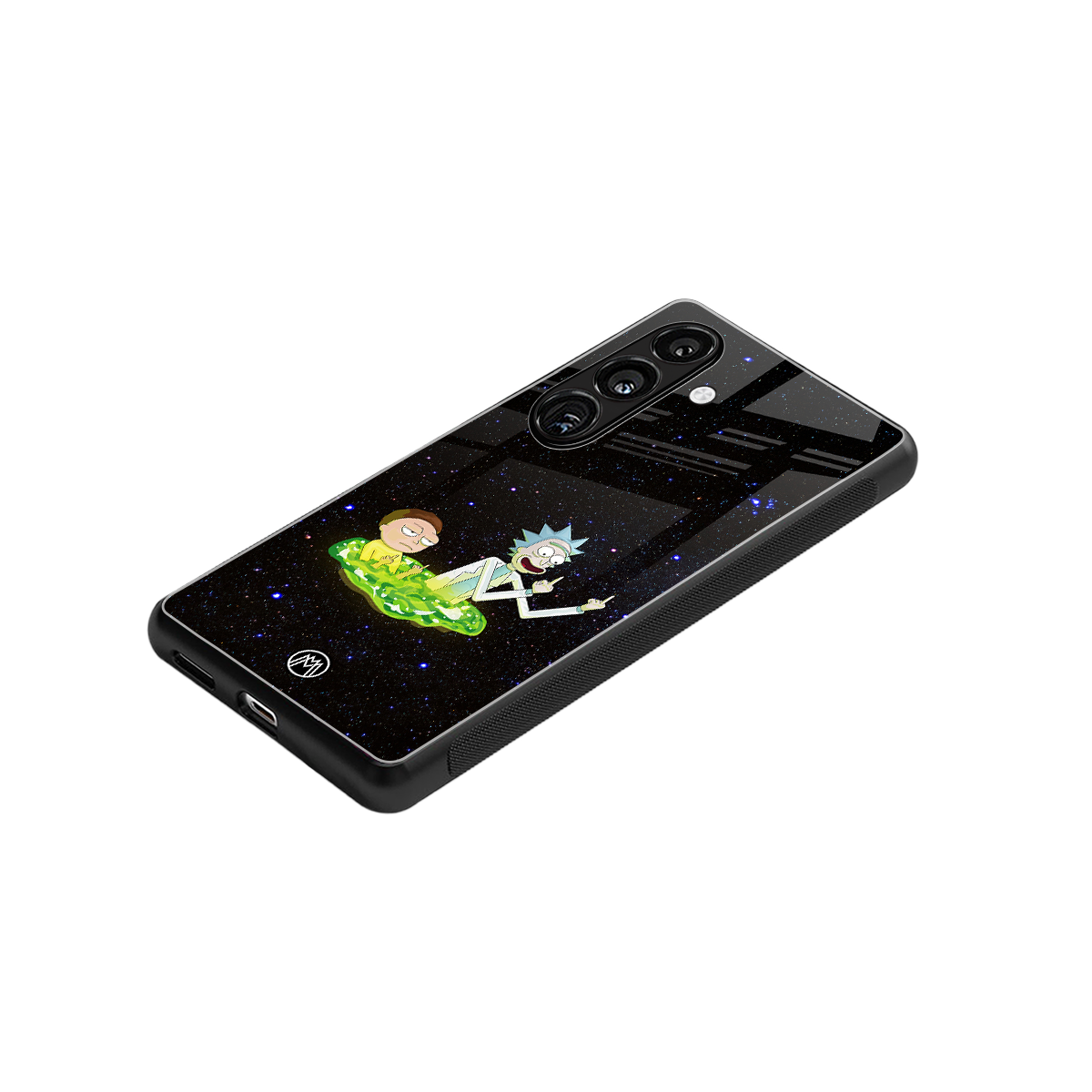 rick and morty fo aesthetic back phone cover | glass case for samsung galaxy s24