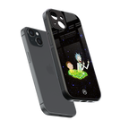 rick and morty fo aesthetic back phone cover | glass case for iphone 15