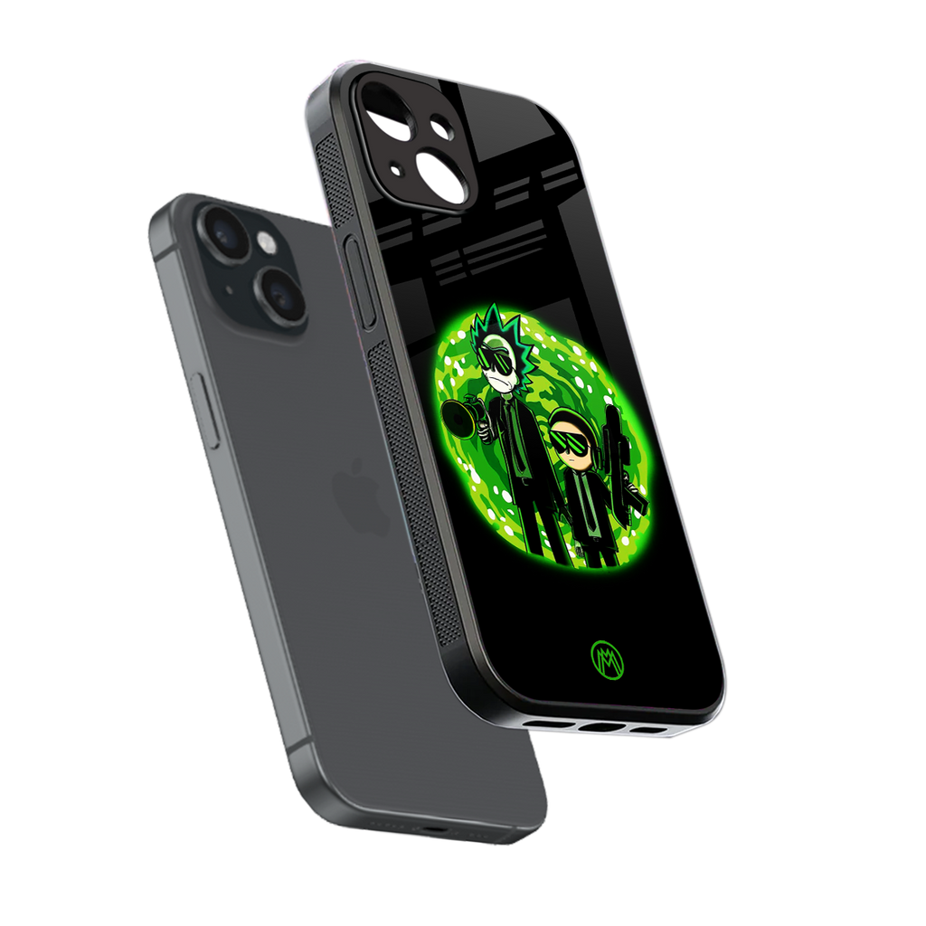 rick and morty schwifty back phone cover | glass case for iphone 13 mini