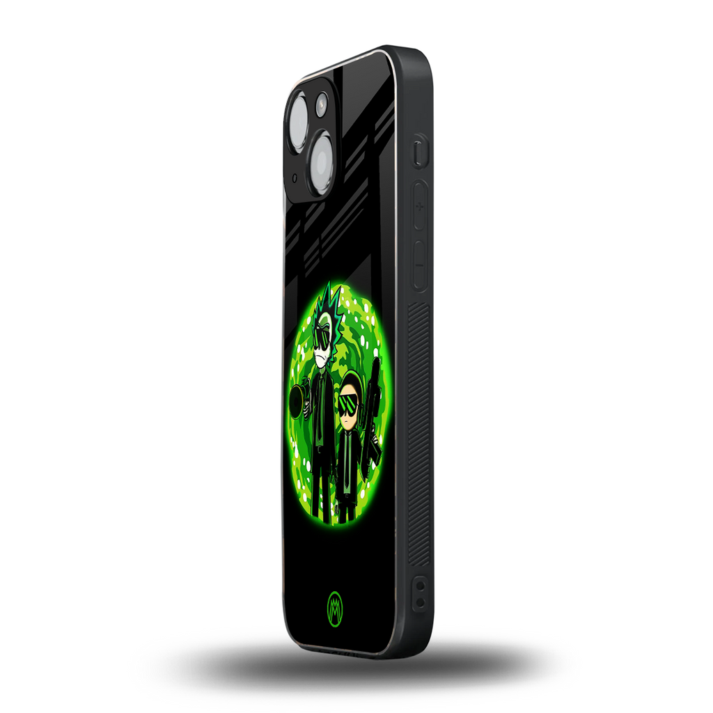 rick and morty schwifty back phone cover | glass case for iphone 13 mini