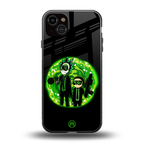 rick and morty schwifty back phone cover | glass case for iphone 15 plus