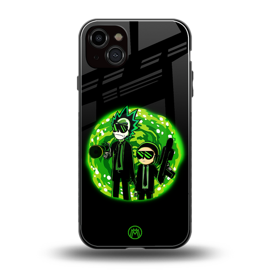 rick and morty schwifty back phone cover | glass case for iphone 14 plus