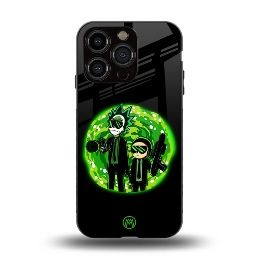 rick and morty schwifty back phone cover | glass case for iphone 15 pro