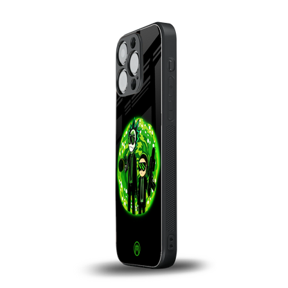 rick and morty schwifty back phone cover | glass case for iphone 14 pro
