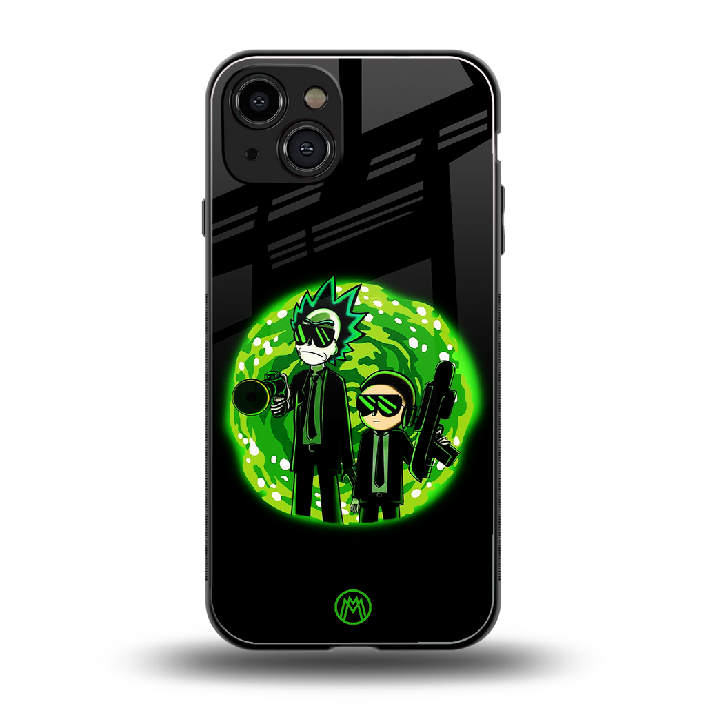 rick and morty schwifty back phone cover | glass case for iphone 15