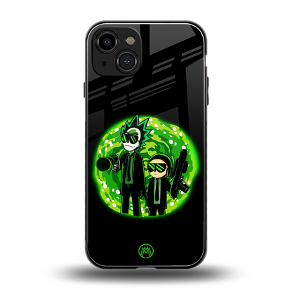 rick and morty schwifty back phone cover | glass case for iphone 15