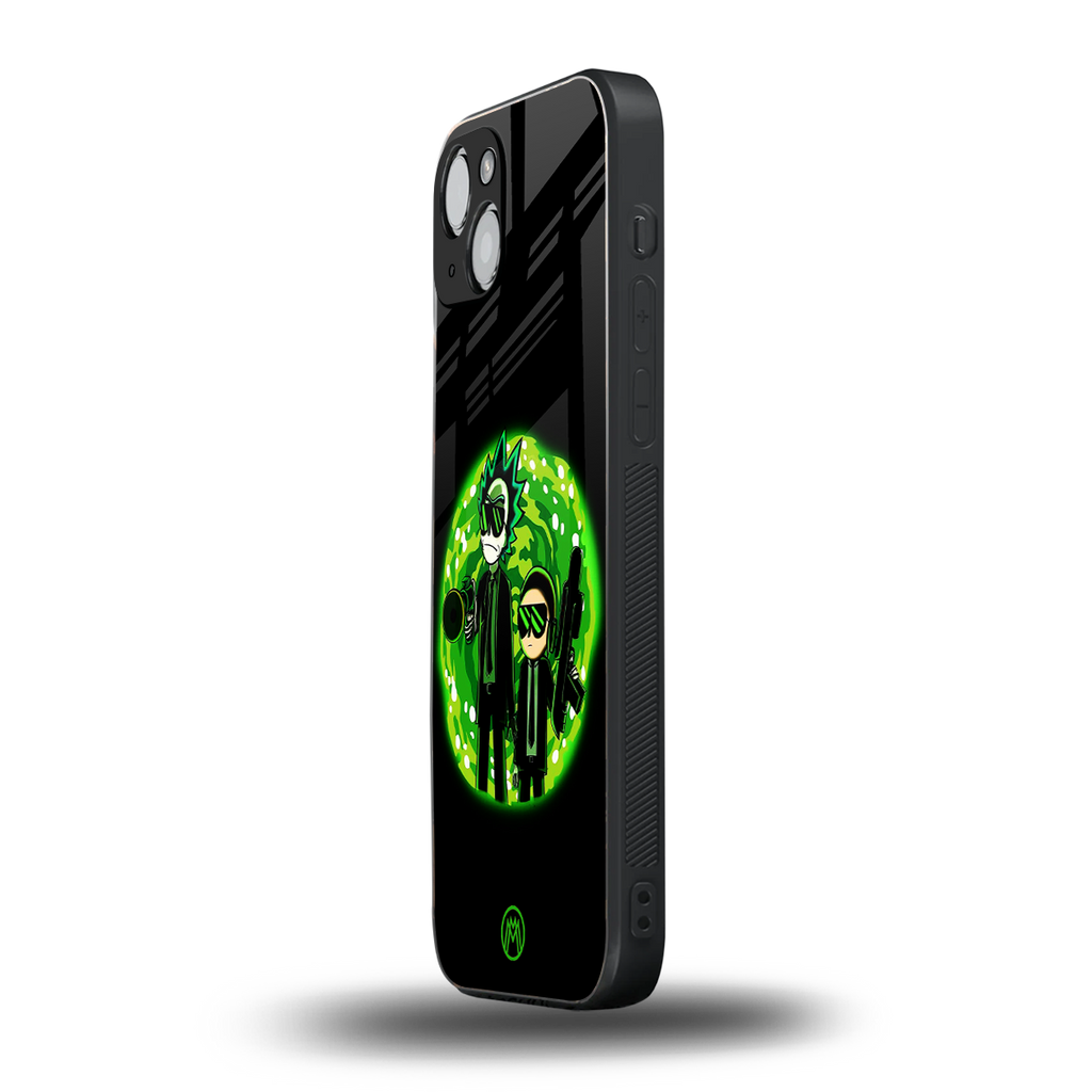 rick and morty schwifty back phone cover | glass case for iphone 15