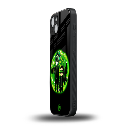 rick and morty schwifty back phone cover | glass case for iphone 15