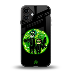 rick and morty schwifty back phone cover | glass case for iphone 16 plus