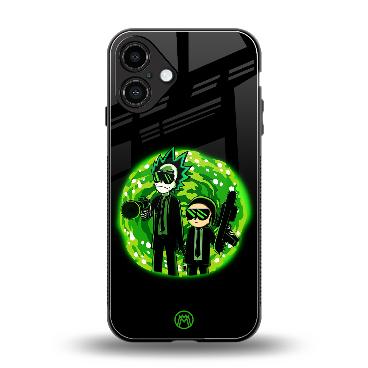 rick and morty schwifty back phone cover | glass case for iphone 16 plus