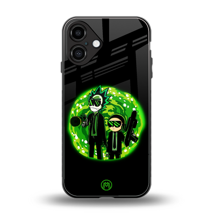 rick and morty schwifty back phone cover | glass case for iphone 16 plus