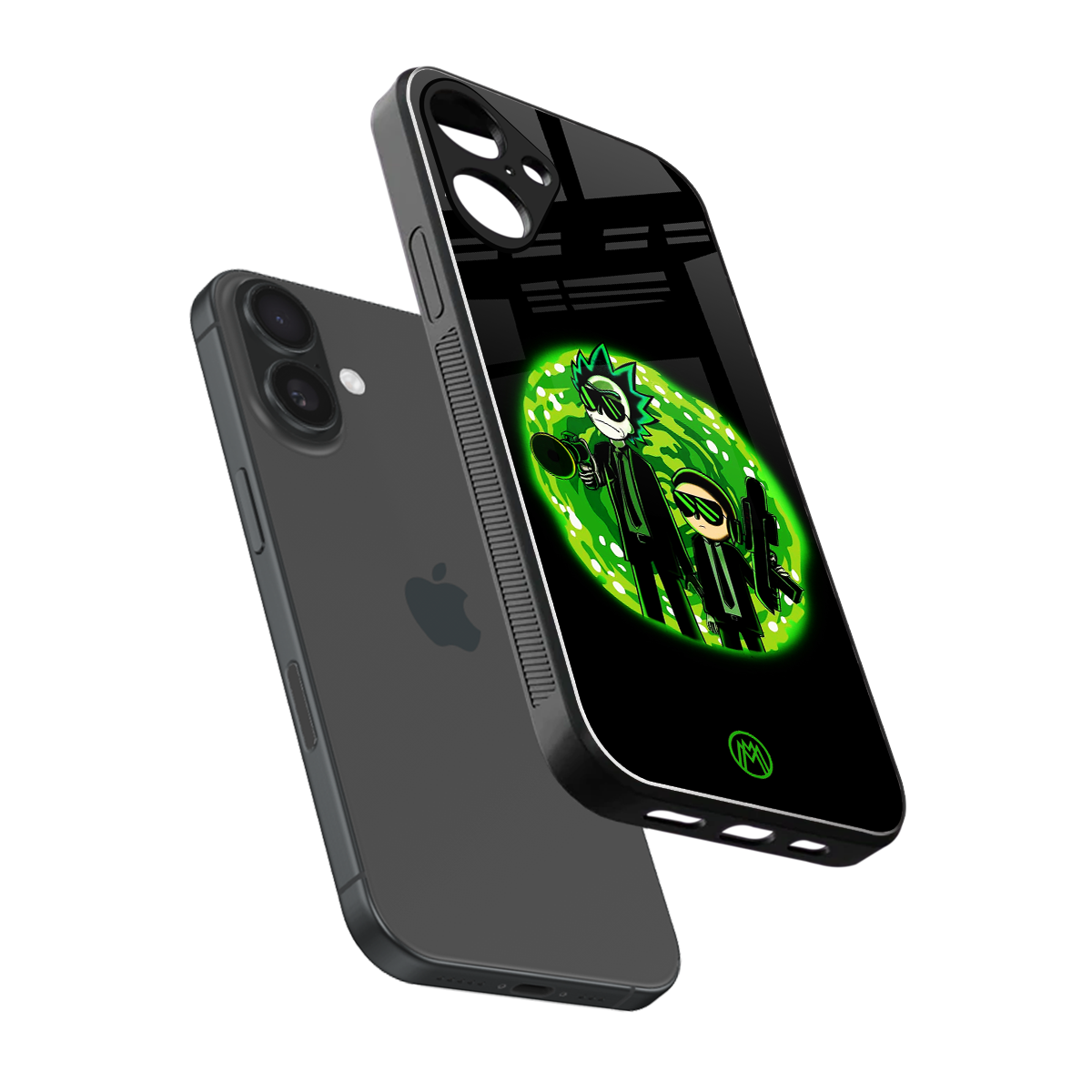 rick and morty schwifty back phone cover | glass case for iphone 16 plus