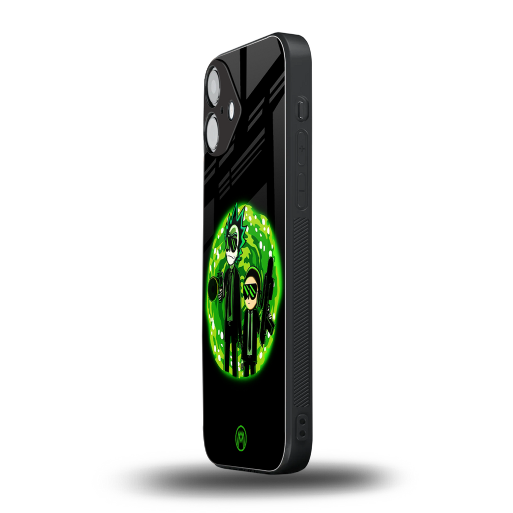 rick and morty schwifty back phone cover | glass case for iphone 16 plus