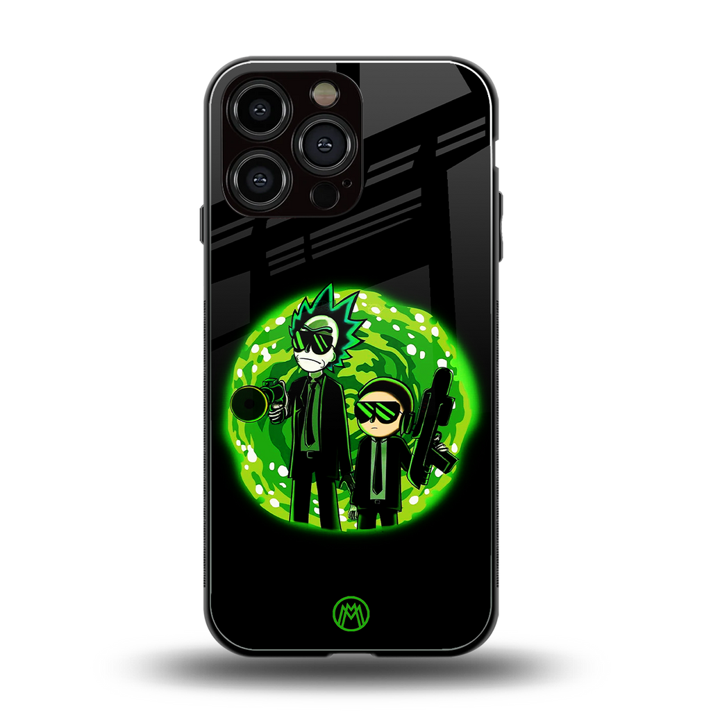 rick and morty schwifty back phone cover | glass case for iphone 16 pro max