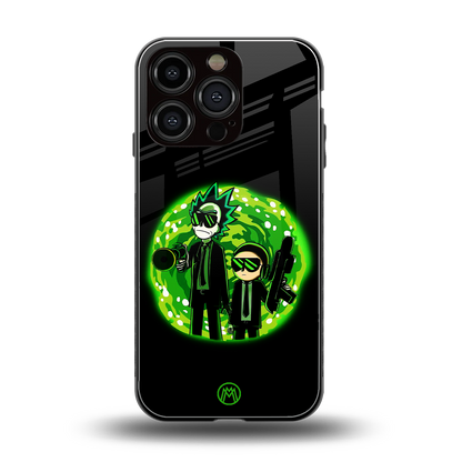 rick and morty schwifty back phone cover | glass case for iphone 16 pro