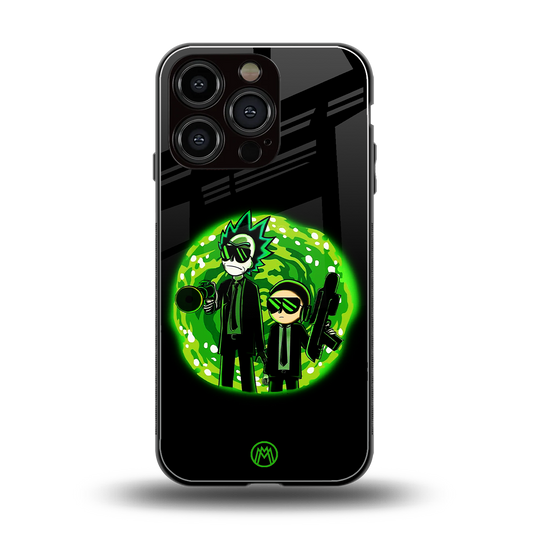 rick and morty schwifty back phone cover | glass case for iphone 16 pro