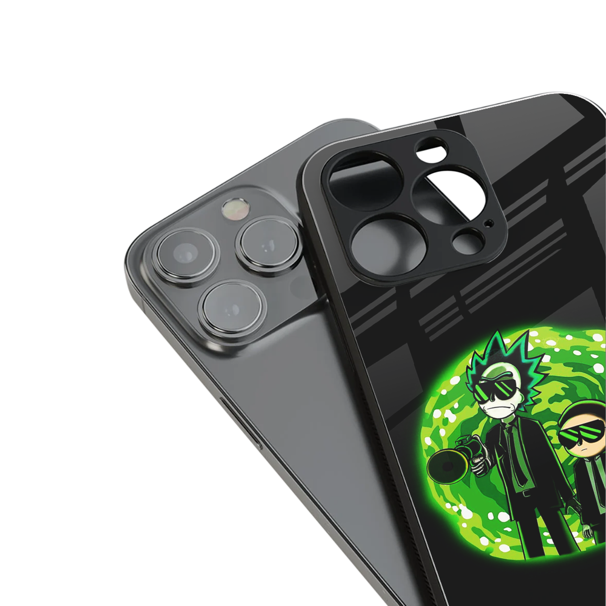 rick and morty schwifty back phone cover | glass case for iphone 14 plus