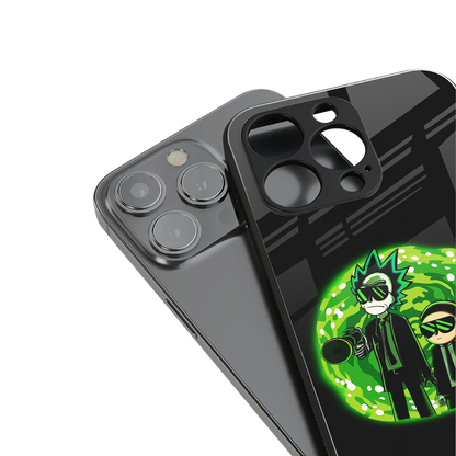 rick and morty schwifty back phone cover | glass case for iphone 16 pro max