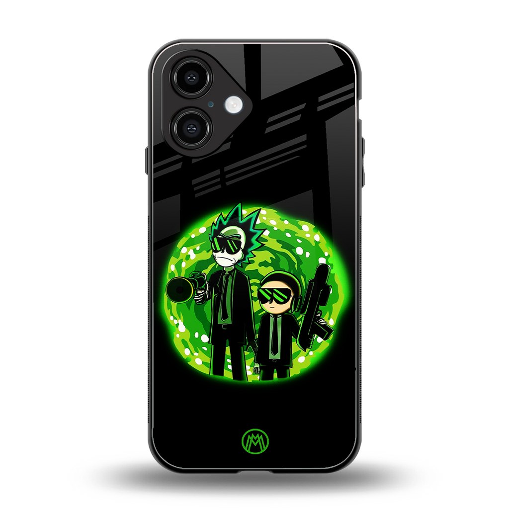 rick and morty schwifty back phone cover | glass case for iphone 16