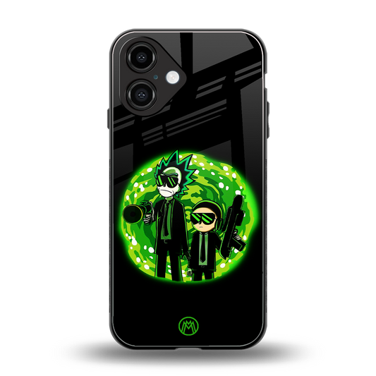 rick and morty schwifty back phone cover | glass case for iphone 16