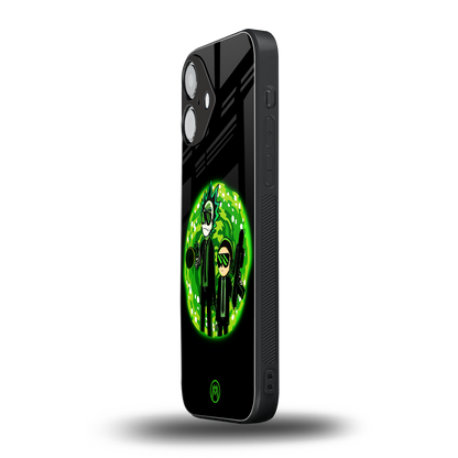 rick and morty schwifty back phone cover | glass case for iphone 16