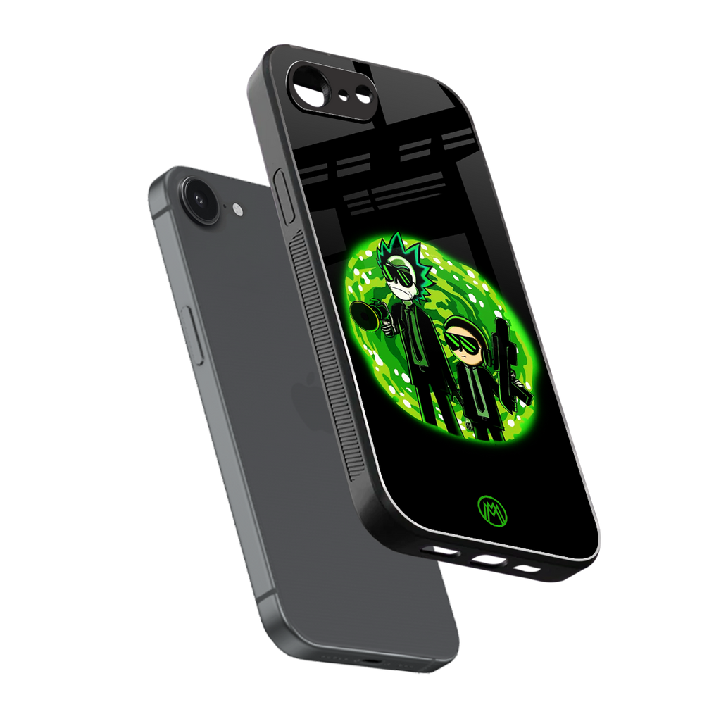 rick and morty schwifty back phone cover | glass case for iphone 16e