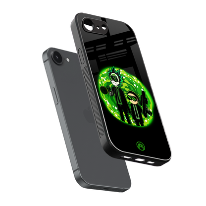 rick and morty schwifty back phone cover | glass case for iphone 16e