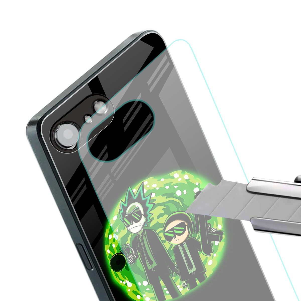 rick and morty schwifty back phone cover | glass case for iphone 16e