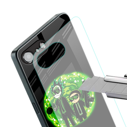 rick and morty schwifty back phone cover | glass case for iphone 16e