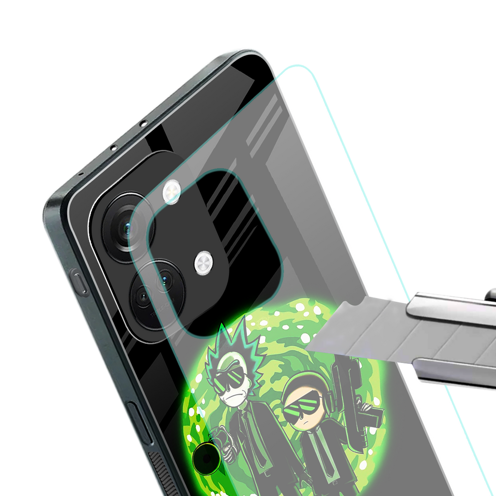 rick and morty schwifty back phone cover | glass case for oneplus nord 3