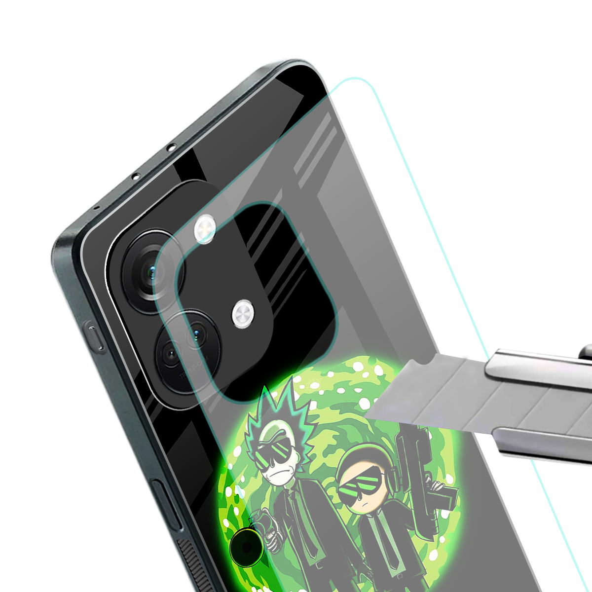 rick and morty schwifty back phone cover | glass case for oneplus nord 3