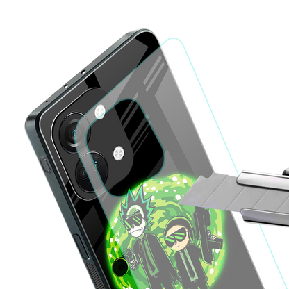 rick and morty schwifty back phone cover | glass case for oneplus nord 3
