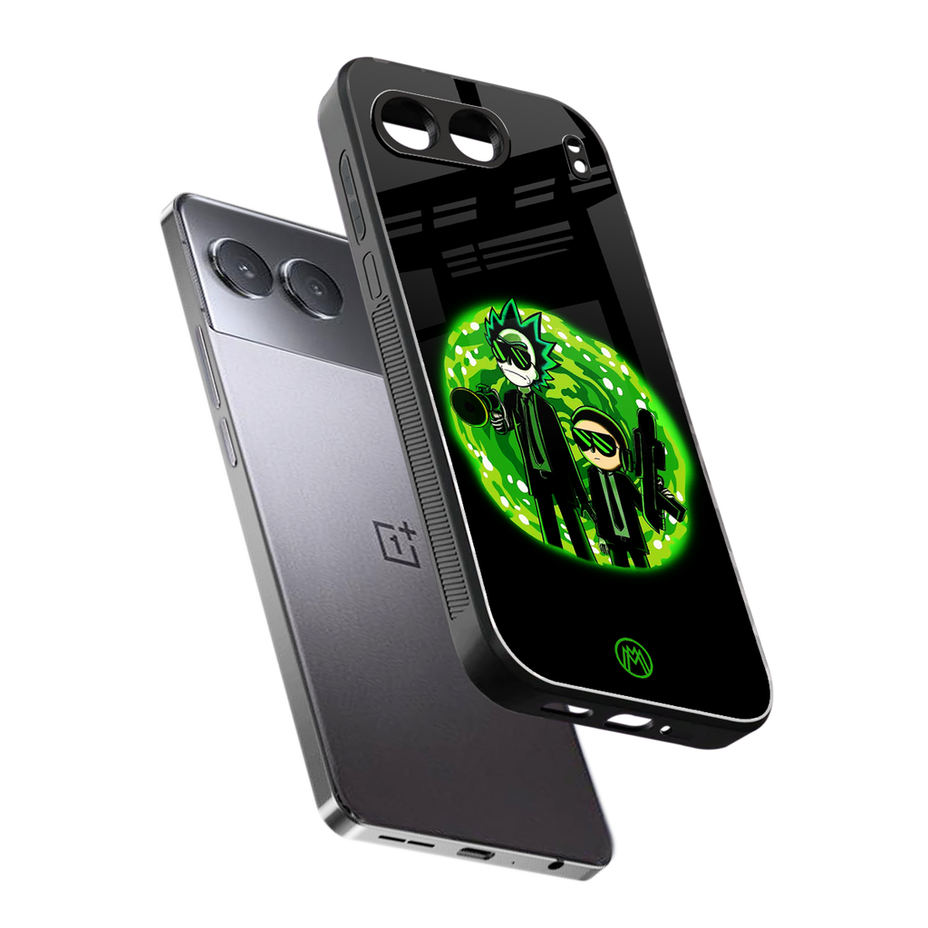 rick and morty schwifty back phone cover | glass case for oneplus nord 4