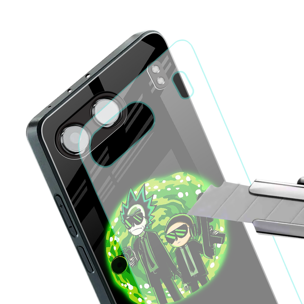 rick and morty schwifty back phone cover | glass case for oneplus nord 4
