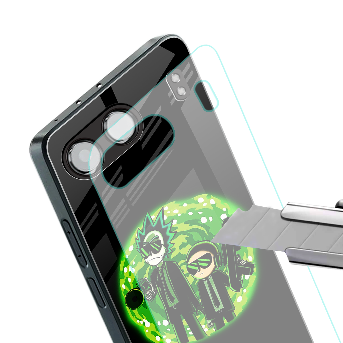 rick and morty schwifty back phone cover | glass case for oneplus nord 4