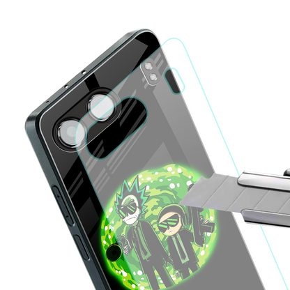 rick and morty schwifty back phone cover | glass case for oneplus nord 4