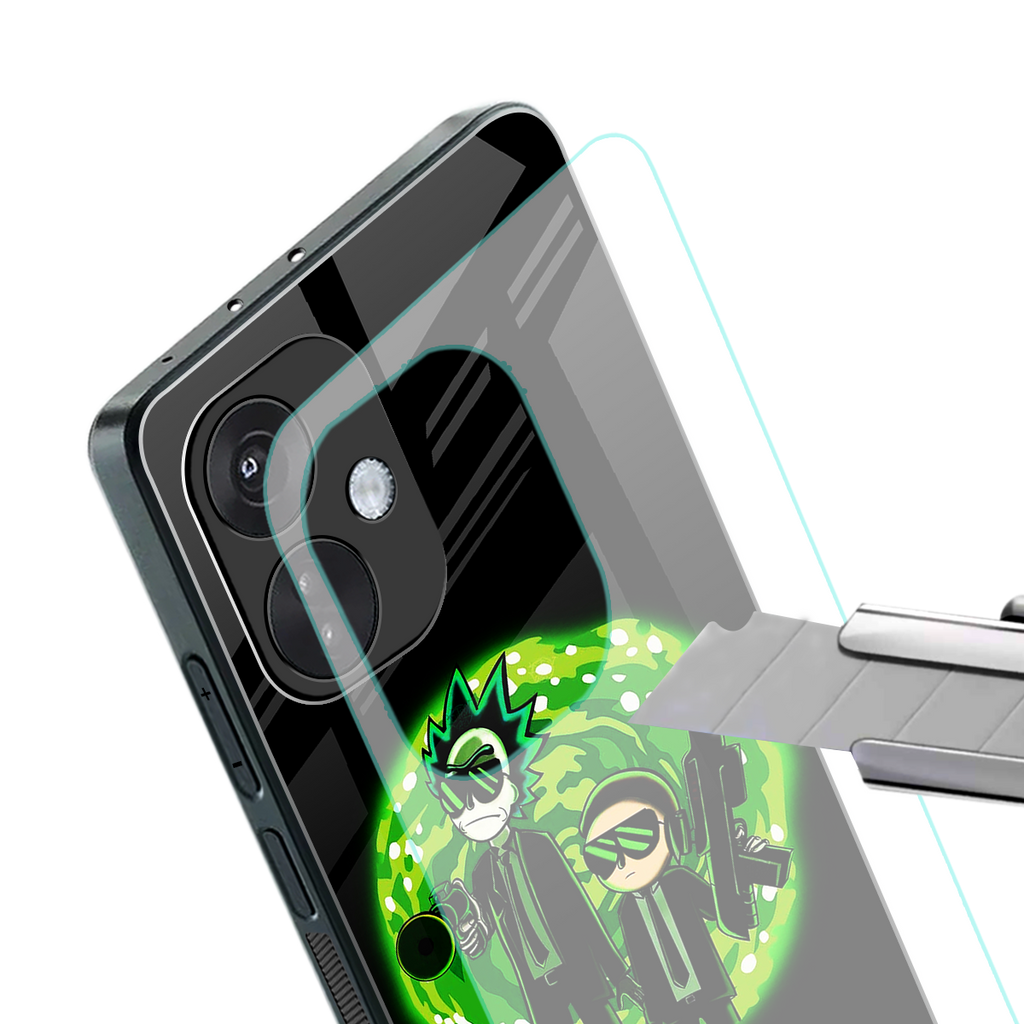 rick and morty schwifty back phone cover | glass case for oneplus nord ce 3