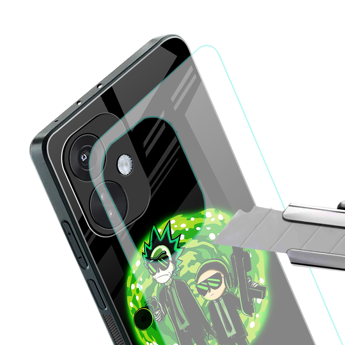 rick and morty schwifty back phone cover | glass case for oneplus nord ce 3
