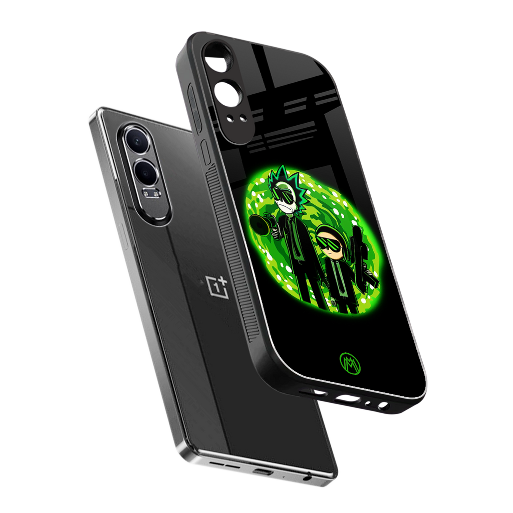 rick and morty schwifty back phone cover | glass case for oneplus nord ce 4 lite