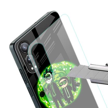 rick and morty schwifty back phone cover | glass case for oneplus nord ce 4 lite