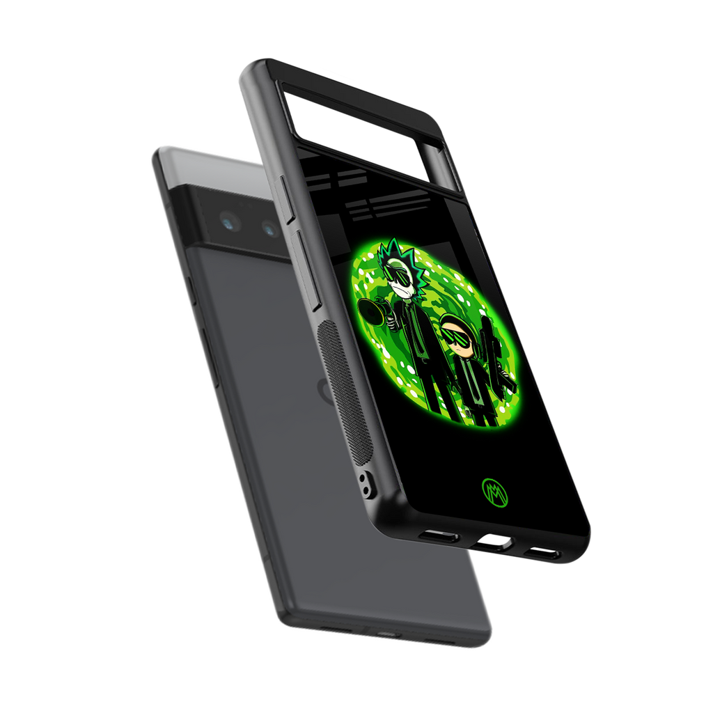 rick and morty schwifty back phone cover | glass case for google pixel 6 pro