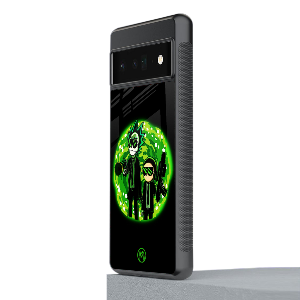 rick and morty schwifty back phone cover | glass case for google pixel 6 pro
