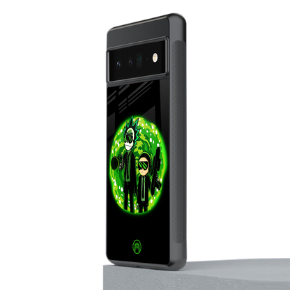 rick and morty schwifty back phone cover | glass case for google pixel 6 pro